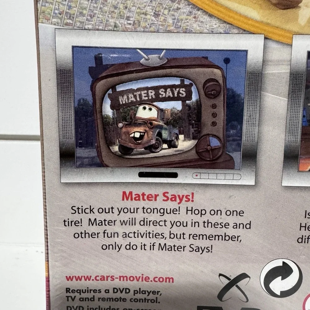 New- Disney Pixar The World of Cars My First Mattel DVD Game Includes 4‎ Puzzles